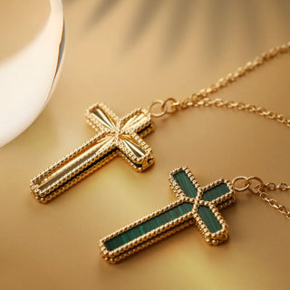 Collana Croce Double Face Corpus Lux Dana L’Or 9 Carati