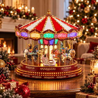 Giostra Marquee Deluxe con Musica e Led Mr. Christmas h.36 cm.
