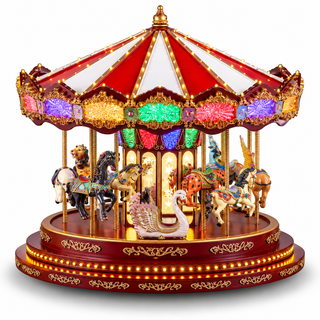 Giostra Marquee Deluxe con Musica e Led Mr. Christmas h.36 cm.