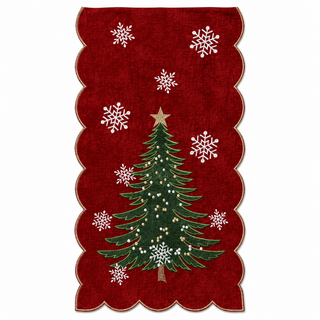 Runner Albero "Emozioni di Natale" Fiori di Lena 150x40 cm.