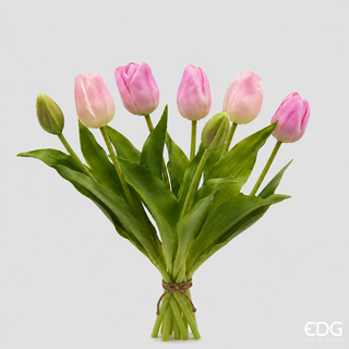 Bouquet di 7 Tulipani Real Touch EDG h. 30 cm.