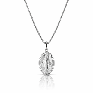 Collana Cordina "Madonnina Miracolosa" In Argento 925%