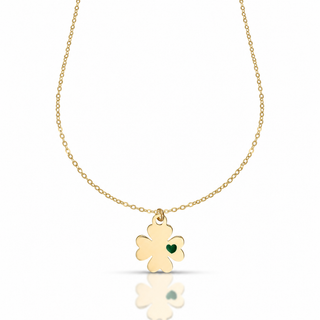Collana Quadrifoglio Verde Dana L’Or 9 Carati