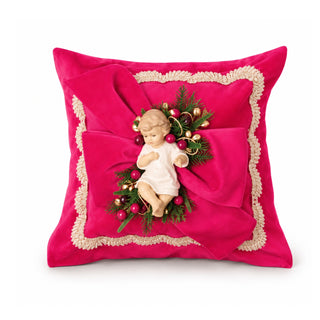 Bambinello con Cuscino "Sara's Idea"Santa Claus"37x37 cm.