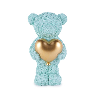 Bomboniera Orsetto Cuore Azzurro "New Enfant" di Henriette 9x16 cm.