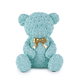 Bomboniera Salvadanaio Orsetto Azzurro "New Enfant" di Henriette 10x12 cm.