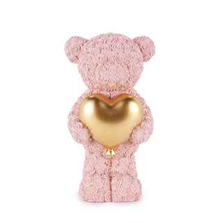 Bomboniera Orsetto Cuore Rosa "New Enfant" di Henriette 9x16 cm.