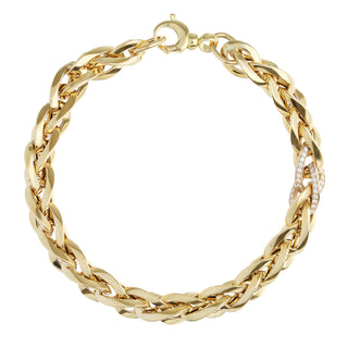 Bracciale Donna Catena Spiga in Oro Giallo 18kt.
