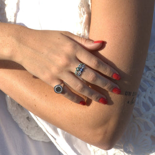 Anello Flowers Verde