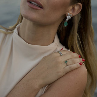 Anello Flowers Verde