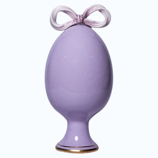 Uovo Decorativo Lilla Dea Capodimonte h.21 cm.