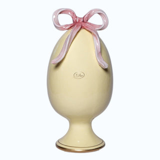 Uovo Decorativo Giallo Dea Capodimonte h.25 cm.