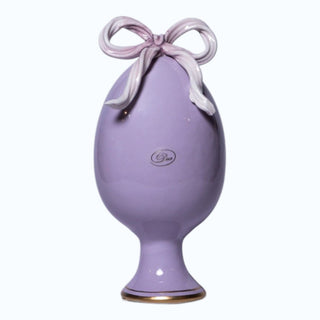 Uovo Decorativo Lilla Dea Capodimonte h.21 cm.