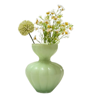 Bomboniera Vaso Vetro Verde AD 15x33 cm.