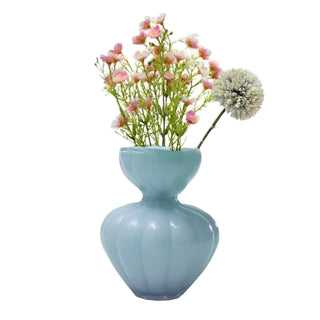 Bomboniera Vaso Vetro Azzurro AD 15x33 cm.