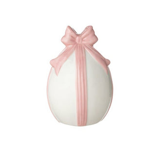 Decoro Uovo con Fiocco Rosa