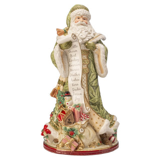 Babbo Natale "Holiday Home Green" Fitz And Floyd Lamart h.48 cm.