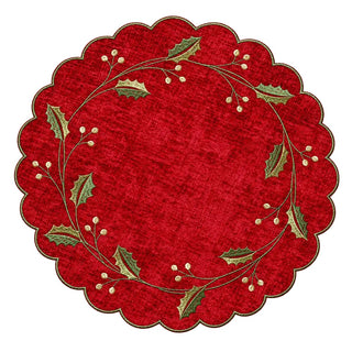 Set 4 Sottopiatti "Emozioni di Natale"Fiori di Lena Ø30 cm.