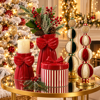 Albero di Natale Rosso-Avorio Brynn Fade Maison 53 cm.