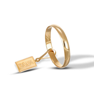 Fede Bombata da 3,4 mm. Dana L’Or 9 Carati