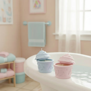 Bomboniera Candela Cupcake Riflessi 10xh.9 cm.
