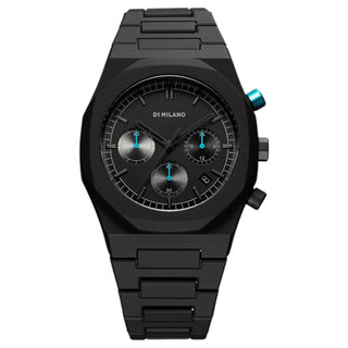 Orologio Cronografo Charcoal Black "Polychrono " D1 Milano