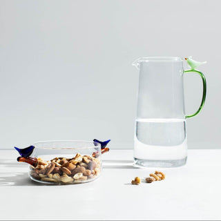Vaso Grande Amber "Birds" Ichendorf Milano h. 21 cm.