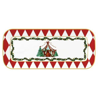Vassoio Xmas Circus Fade Maison 30,5x13 cm.