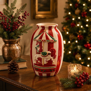 Vaso Anfora Cavallo Giostra EDG h.33 cm.