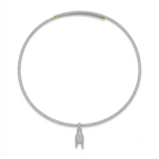 Choker Magnetico con Corna Portafortuna in Argento 925%