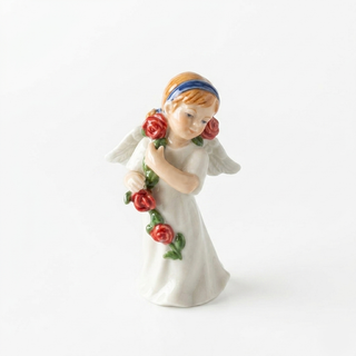 Scultura Angelo con Rose Royal Copenhagen