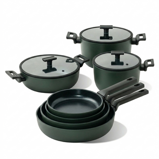 Set Batteria Di Pentole 10 Pz. "Titan Pro Green" Sambonet