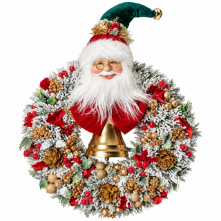 Ghirlanda Babbo Natale "Emozioni di Natale" Fiori di Lena Ø54 cm.