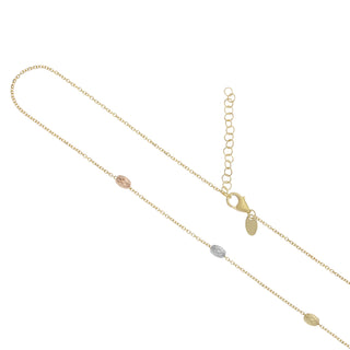 Collana con Ovalini Diamantati Oro 18 kt.