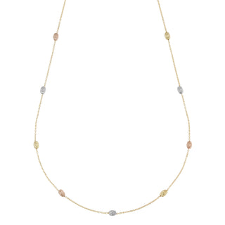 Collana con Ovalini Diamantati Oro 18 kt.
