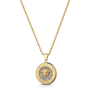 Collana Con Pendente Medusa Oro Giallo18kt