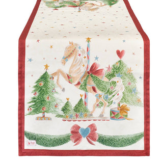 Runner "La Giostra di Amelie" Nuvole di Stoffa 50x150 cm.