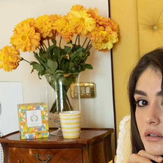 Bomboniera Candela di Soia Buongiorno Positano Lemon Basil & Mandarin Casa Amalfi h. 18 cm.