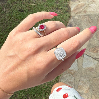 Anello Square in Argento 925%