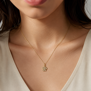 Collana Fiore Gold in Argento 925%