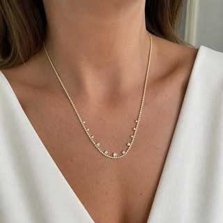 Collana Tennis Luxury Gold In Argento 925%