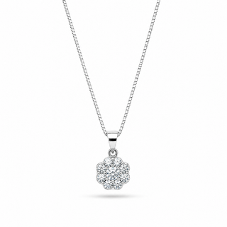 Collana Fiore In Argento 925%