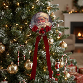Tamburello Appendino Babbo Natale Madame Fioccò 10 cm.