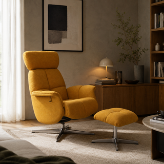 Poltrona Reclinabile con Pouf "Sofia"