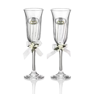 Set Cornice 50° Anniversario Nozze+Coppia di Flutes Valenti