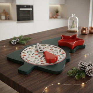 Bomboniera Set Tagliere Albero X'mas Hervit 30x20 cm.