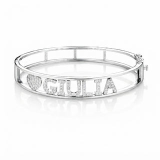 Bracciale Manetta Con Nome Personalizzabile in Argento 925%