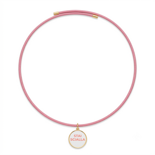 Choker Magnetico con Ciondolo "Stai Scialla" in Argento 925%