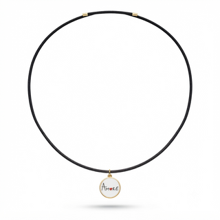 Choker Magnetico con Ciondolo "Amore" in Argento 925%