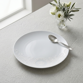 Bomboniera Piatto Barocco '92 Bianco Rosenthal Versace h. 17 cm.